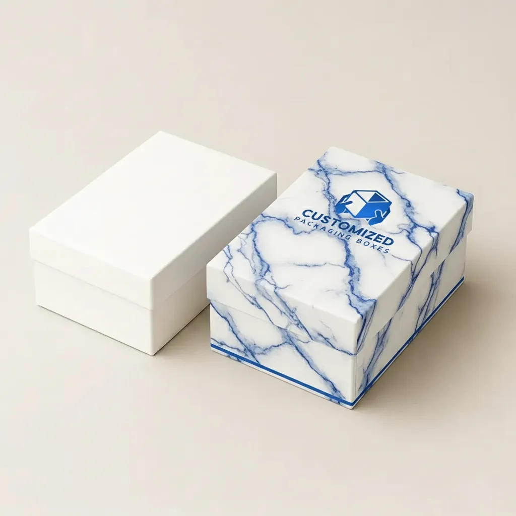 A stylish belt box with a textured surface, likely for retail display or gifting purposes.
