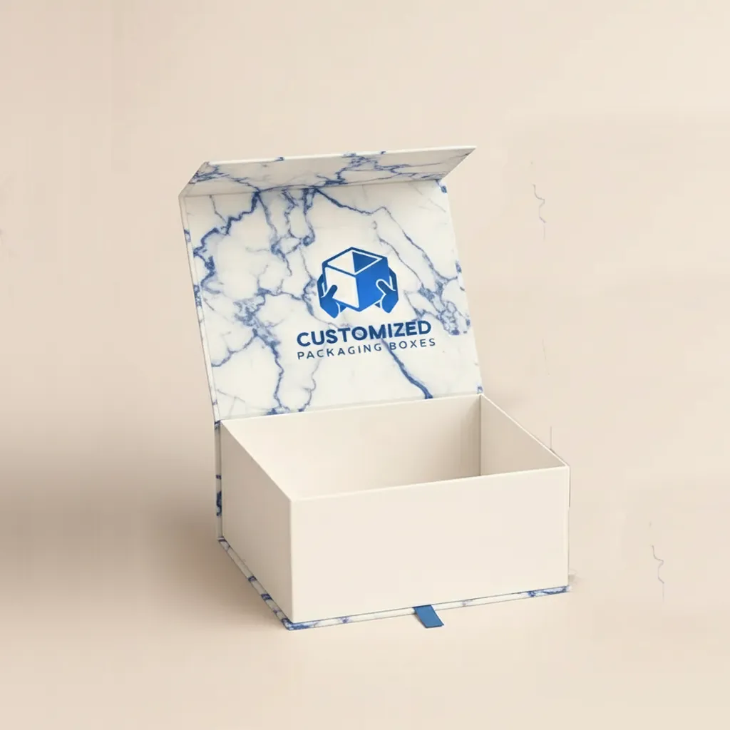 A packaging box for hair bonnets featuring a stylish design and clear labeling, likely for retail display.
