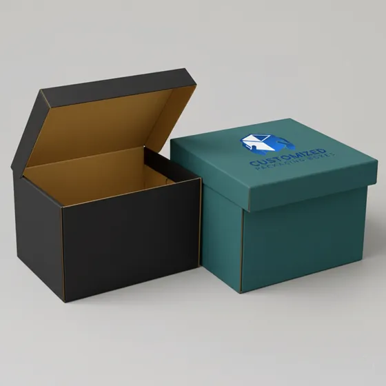A simple, unbranded brown cardboard shoe box with a standard rectangular shape and lid.
