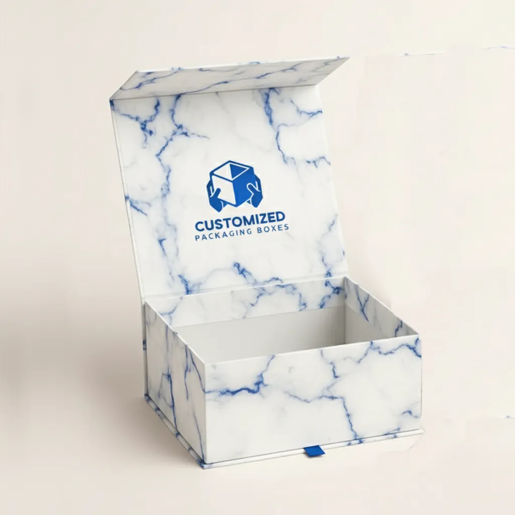 A packaging box for swimwear, Style 4, displays product information and design elements.
