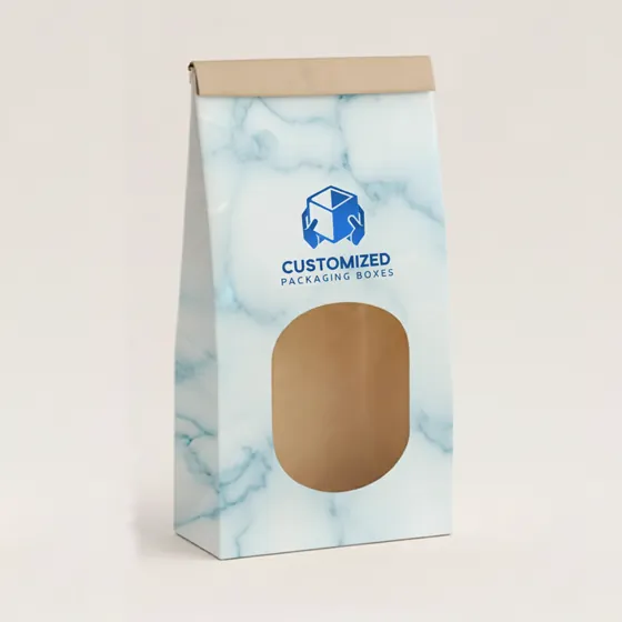 A bakery bag with a Packaging Box Style, suitable for produce, showcasing a clean and functional design.