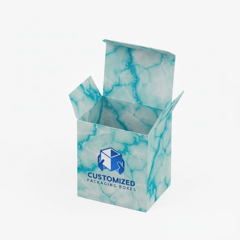 A 9cl candle box style 2 packaging box, likely for smaller candles, is showcased with clean lines and a minimalist design.