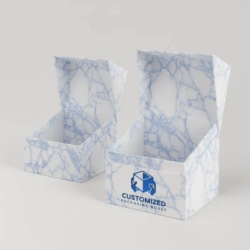 A candle gift box set with a textured lid and ribbon tie, suitable for packaging luxury candles in style.
