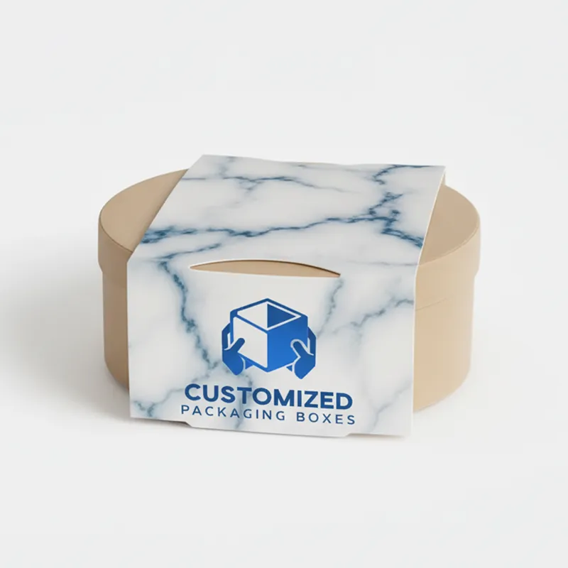 A product packaging box candle sleeve with a Style 3 design, showcasing its shape and aesthetic.

