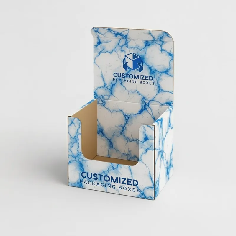 A CBD tincture box features minimalist design, hinting at natural wellness.
