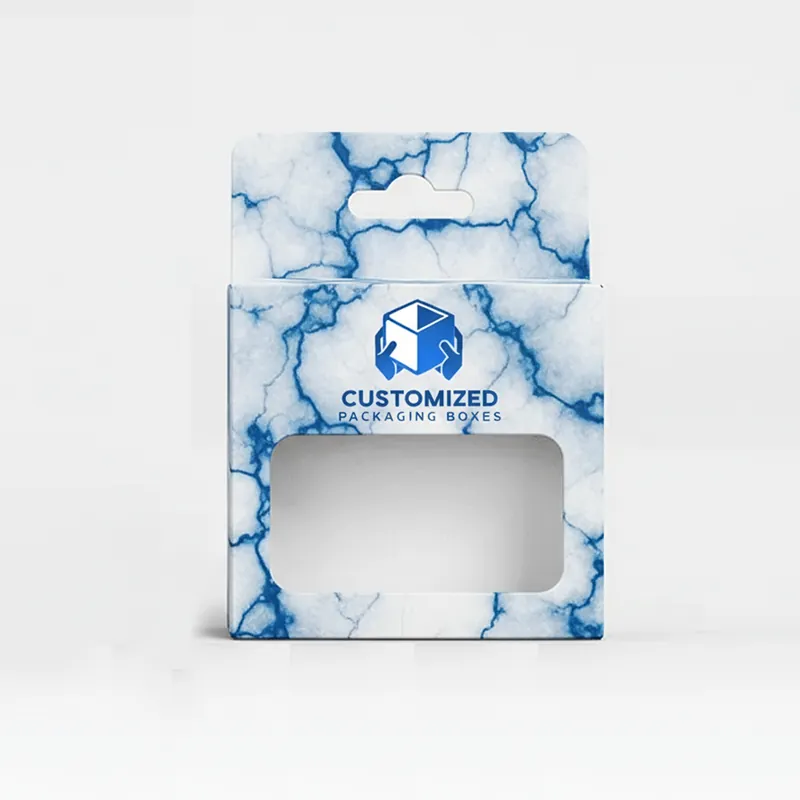 A lip balm box with a nature-inspired design featuring pastel colors and leaf patterns.
