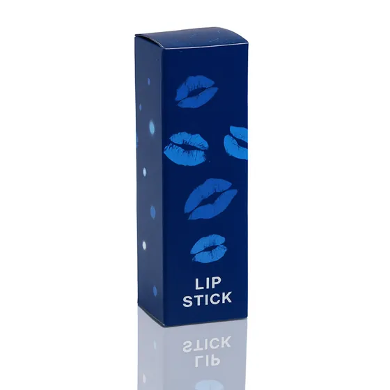 A sleek, pink lipstick box with a minimalist design, likely for cosmetic product packaging.
