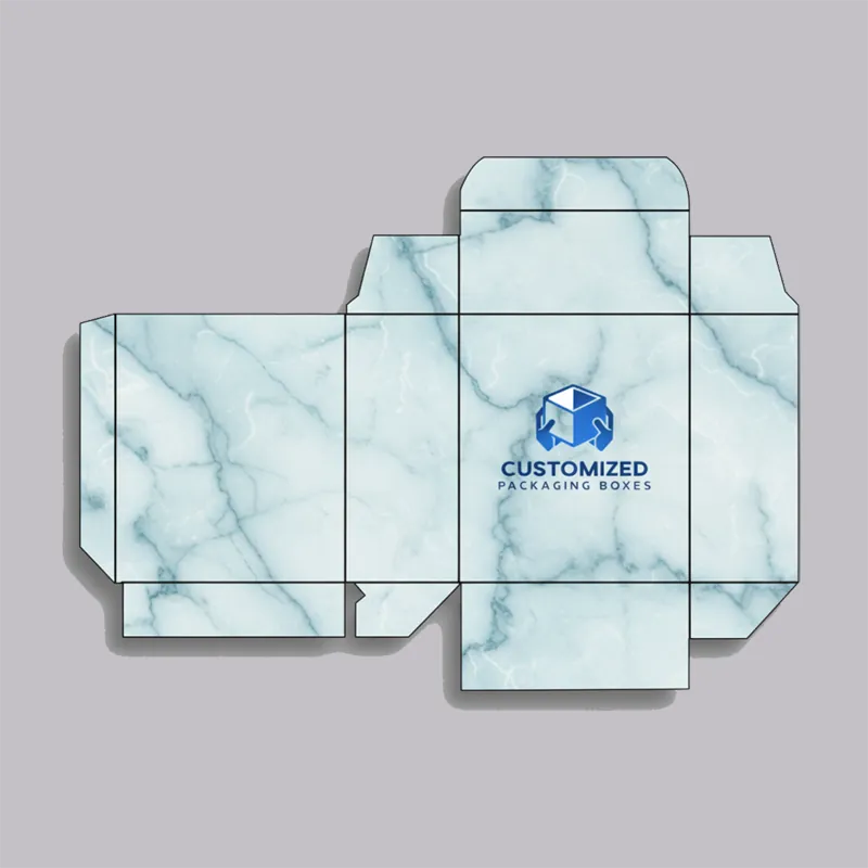 Template for a Full Flap Auto Bottom box, commonly used in packaging, showing the box's structure and design details.