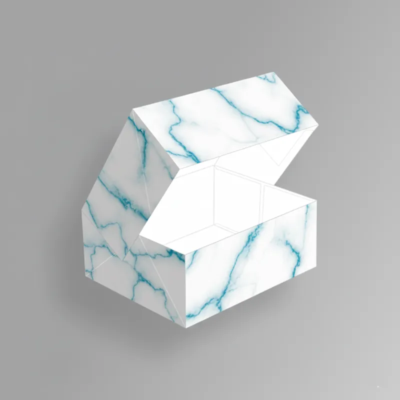 A 3D render of a brown regular six-corner packaging box, often used for retail products.