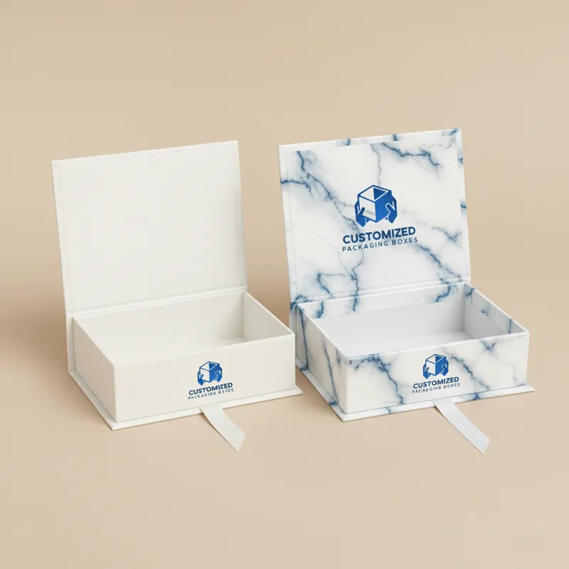 A magnetic closure box with a lid, showcasing a sleek and functional design.
