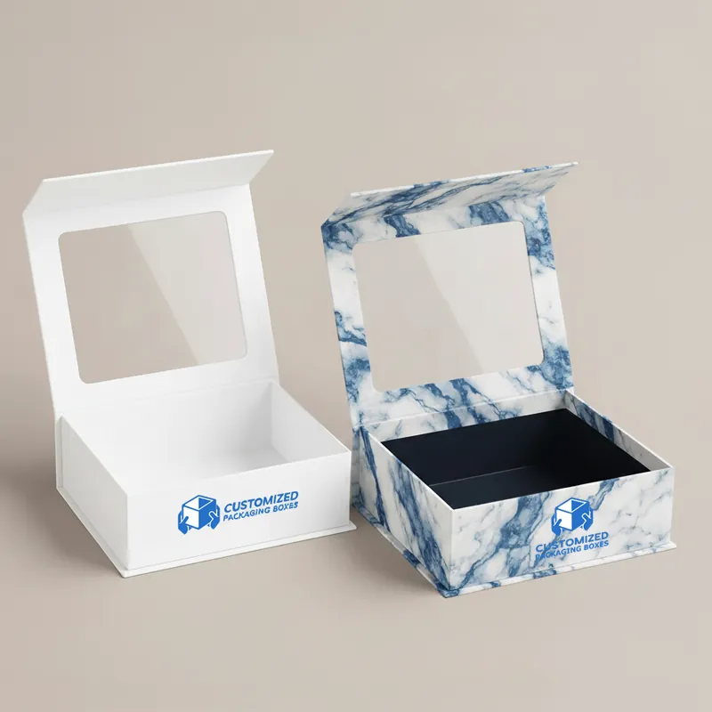 This magnetic closure box features a sleek design, ideal for packaging or gifting.

