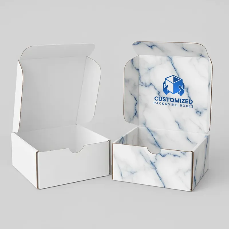 Elegant serum box with a subtle design, showcasing minimalist beauty branding for skincare.
